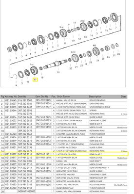 1.VİTES DİŞLİSİ (40 DİŞ ) (G 131/9)